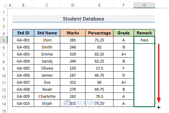 Step-by-Step Instructions to Create Student Database in Excel