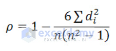 Formula of Spearman Rank Correlation Coefficient
