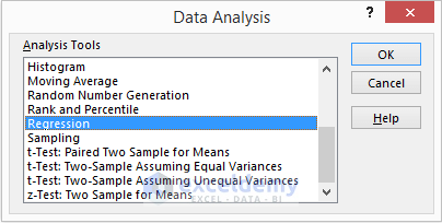 Enable Analysis ToolPak to Get Regression Statistics in Excel