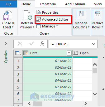 Import Stock Prices into Excel from Yahoo in a Dynamic Way