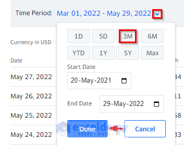 Create Query to Import Historical Stock Prices into Excel from Yahoo Finance