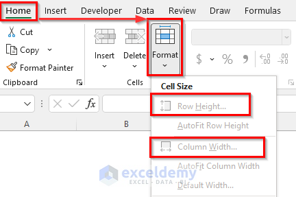 How to Lock Column Width and Row Height in Excel