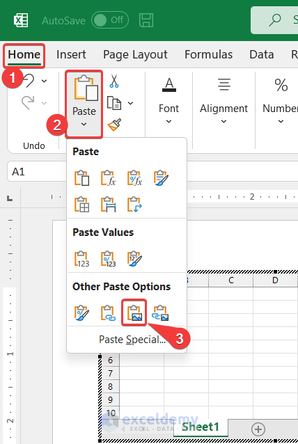 Paste Excel Table As a Picture into Word Landscape