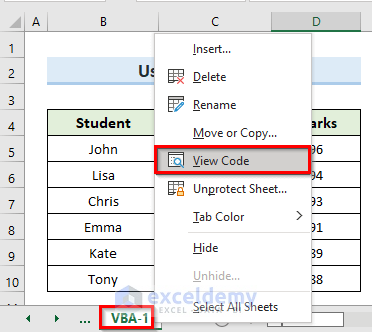 Use VBA Code to Protect Particular Cells