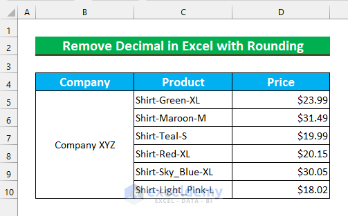 Intro: how to remove decimals in excel with rounding