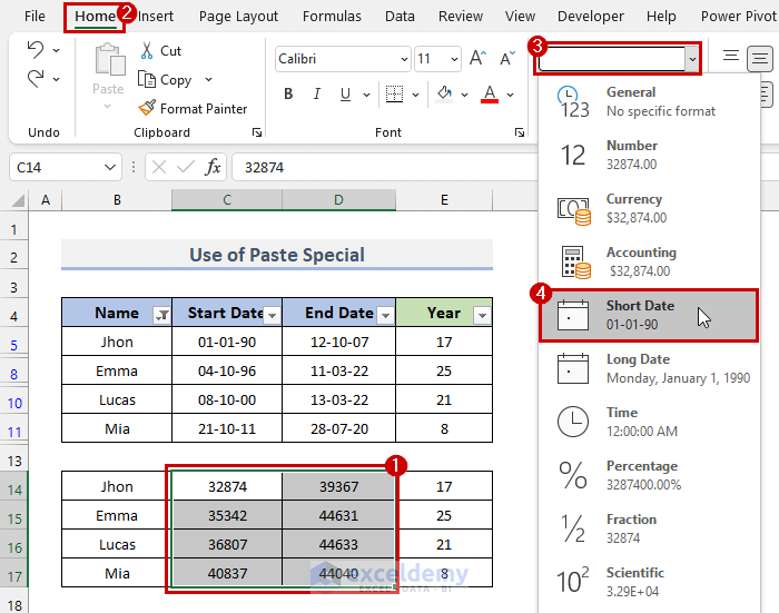Delete Excel Filtered Formula with Paste Special Option