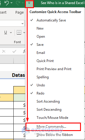 Add Share Workbook Button to See Who Has Opened the Shared Excel File