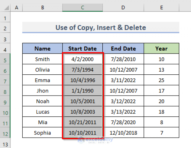 How To Shift Rows In Excel 5 Quick Ways ExcelDemy