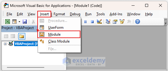 Stop Arrow Keys from Scrolling by Applying VBA: Insert Code Module