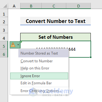 Stop Excel from Rounding Large Numbers