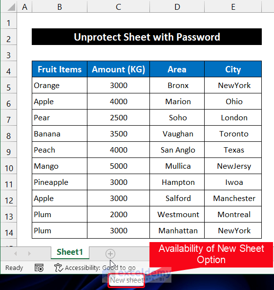 Unprotect Excel Workbook with Password from Review Tab