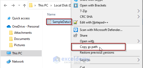 Import Text File to Excel VBA