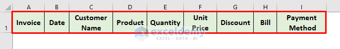 keep track of customer payments in excel