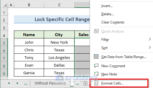 Insert Excel VBA for Specific Cell Range to Lock a Cell after Data Entry and Show Notification in Message Box