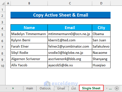 Macro to Send Single Sheet Using Email