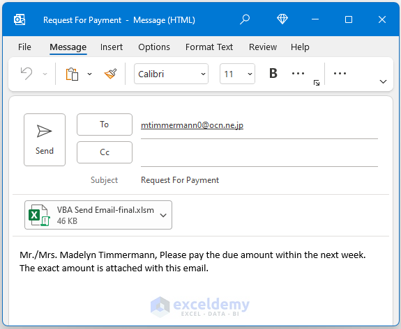 Macro to Send Email Based on Cell Value