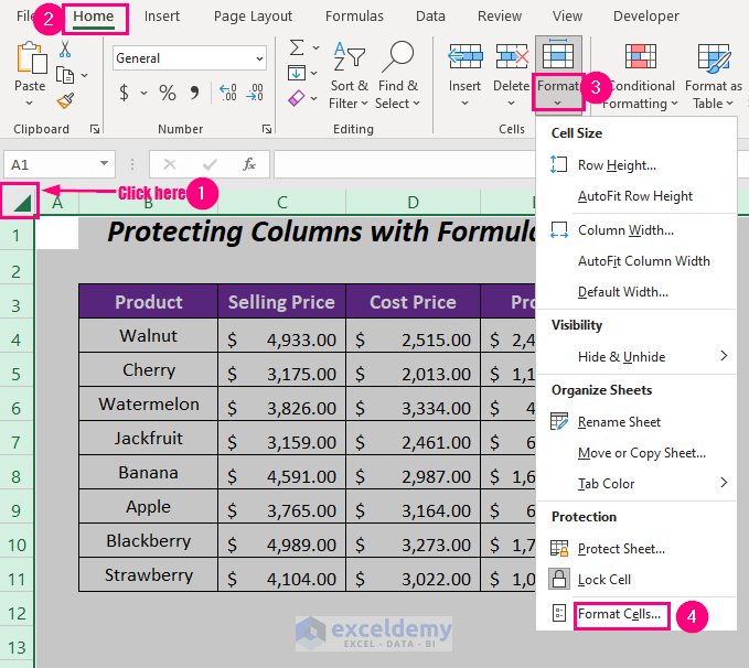 Protecting columns with columns