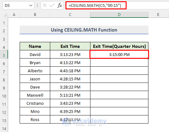 Implementing CEILING.MATH Function