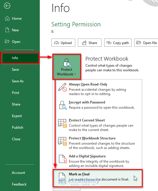 3 Handy Approaches to Setting Permission for a Shared Excel File