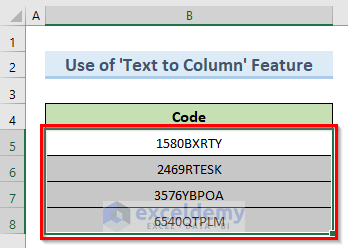 Use ‘Text to Column’ Feature to Split Text in Excel by Number of Characters