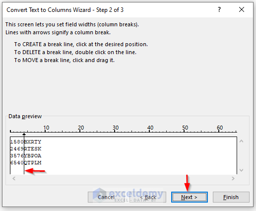 Use ‘Text to Column’ Feature to Split Text in Excel by Number of Characters
