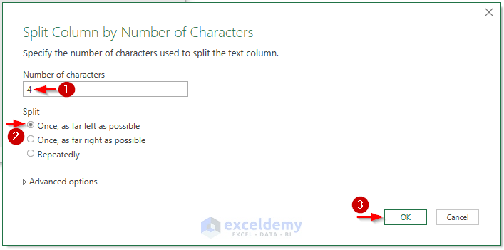 Split Text in Excel by Number of Characters with ‘Power Query’
