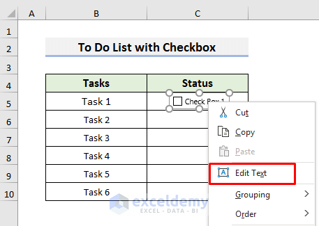 Remove Text from Checkbox