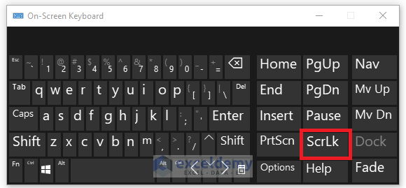 Cells Unlocking with Excel On-Screen Keyboard