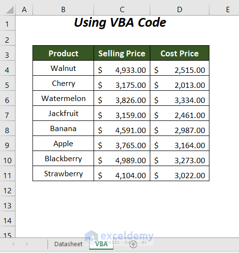 unprotect Excel sheet VBA without password