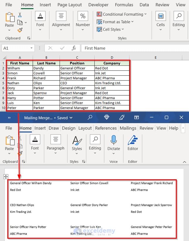 How to Mail Merge Labels from Excel to Word