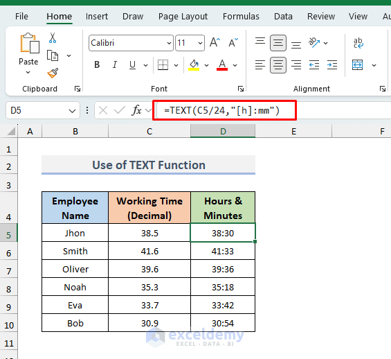 1. How to Convert Decimal Time to Hours and Minutes in Excel
