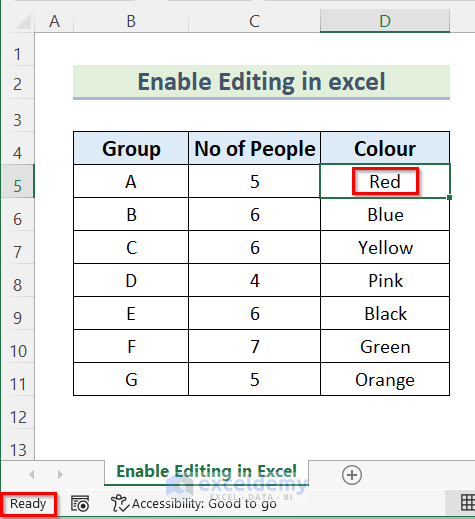 How to Enable Editing in Excel