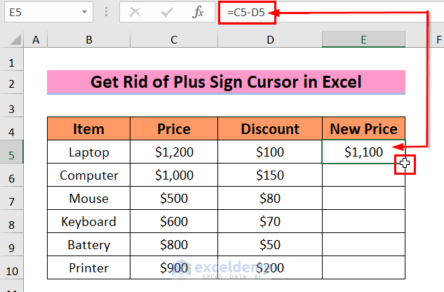 How to Get Rid of Plus Sign in Excel