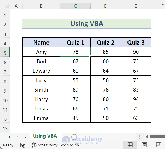Edit a Cell in Excel Using VBA