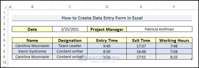 table dataset without one data point