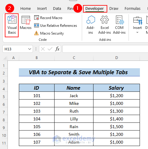 how to save multiple tabs in excel as separate files