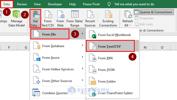 Get and Transform Data from Text/CSV File