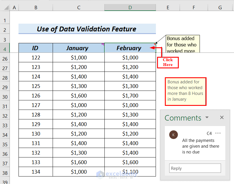 How to Read Full Comment in Excel