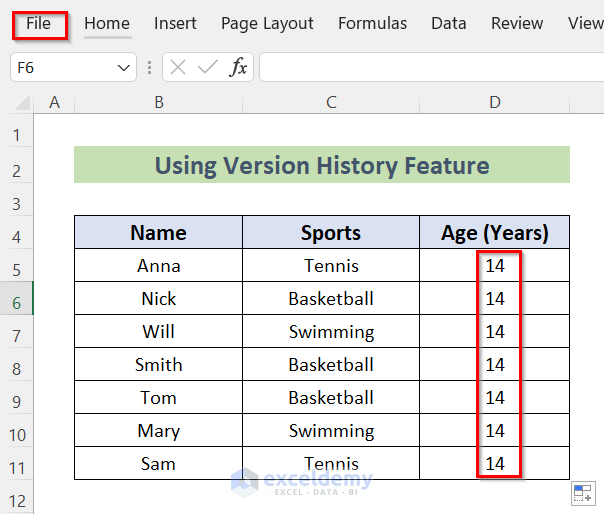 Using Version Huistory Feature Undo a Save in Excel