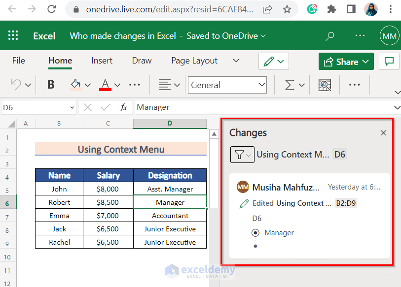 How to See Who Made Changes