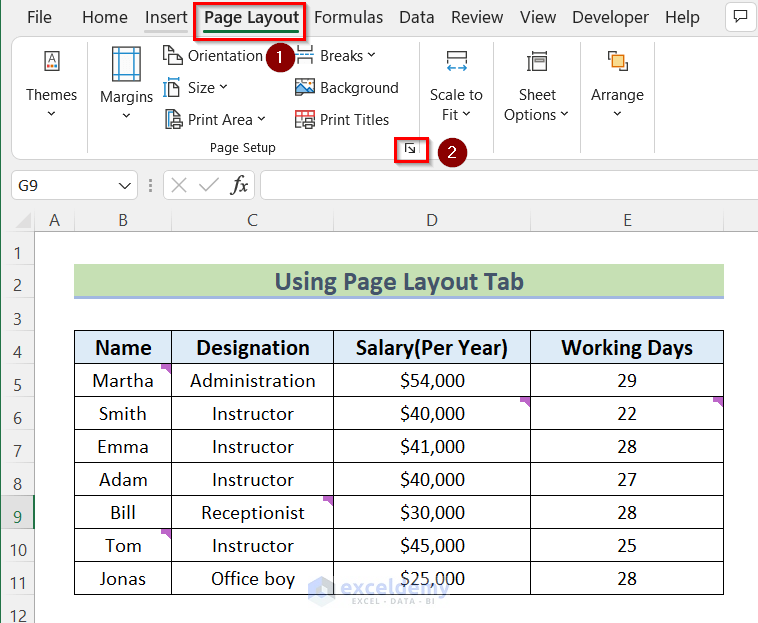 How to Print Comments in Excel Using Page Layout Tab