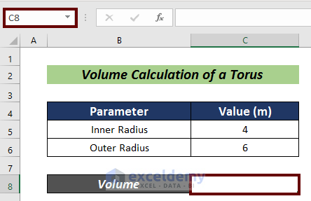 How to Calculate Volume in Excel