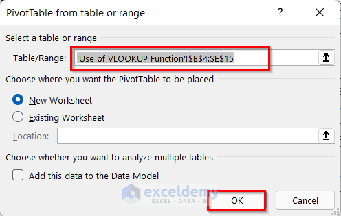 Applying VLOOKUP Function to Group by Different Intervals in Pivot Table