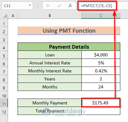 How to Calculate Simple Interest Loan Payments in Excel