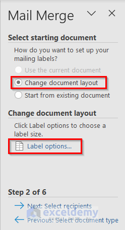 Changing Document Layout