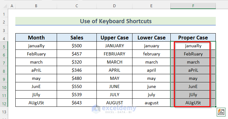Using VBA to Change Case in Excel