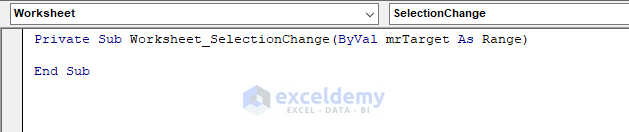 Change Cursor Color Of Selected Cells Using Excel VBA
