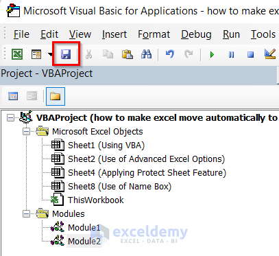 Using VBA to Make Excel Move Automatically to Next Cell