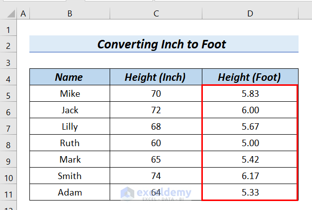How to Convert Measurements in Excel