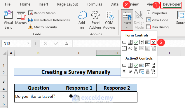 How to Create a Survey in Excel